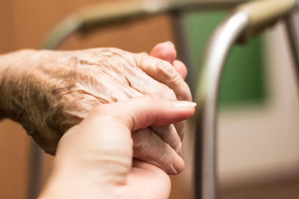 Wrinkled hands