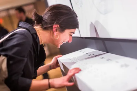 A new show at the Smithsonian's Cooper Hewitt in New York City  looks at how design interacts with other senses beyond vision, like this "smell" map of Amsterdam by Kate McLean that reveals the aroma of the city's restaurants, old book stores, laundromats and other neighborhood sites.