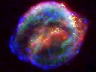 The remnant's of Kepler's supernova imaged with modern instruments. 
