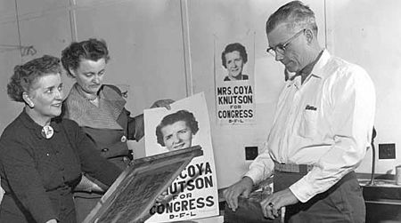 Coya Knutson campaigning for Congress