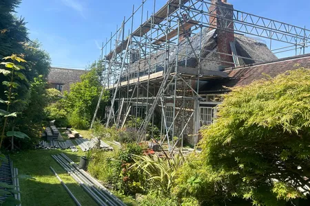 To save it from collapse, crews will conduct extensive renovations at William Blake's cottage in West Sussex.