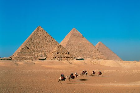 The pyramids of Giza were constructed between 2575 and 2465 BC. The monument in Israel dates to between 3050 and 2650 BC.