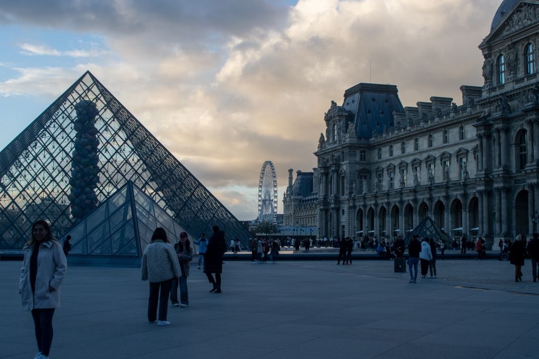 the famous Louvre pyramid