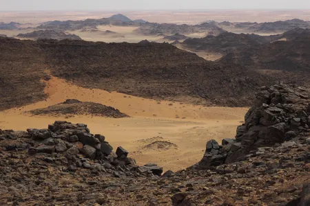 Landscape of Saudi Arabia where some of the to-scale engravings were found.