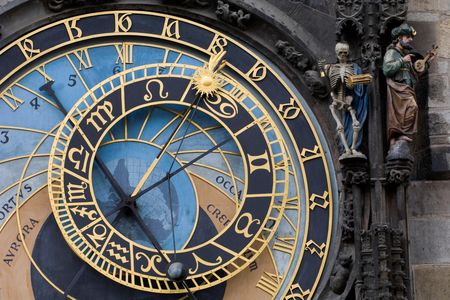 Prague's astronomical clock has marked time since the 15th century. Legend holds that local officials ordered the maker of this famous timepiece blinded to prevent him from duplicating his great achievement elsewhere.