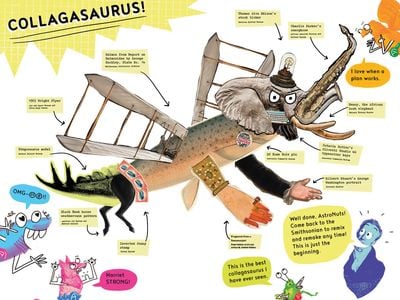 Author-illustrator duo Jon Scieszka and Steven Weinberg  debut How to Make a Collagasaurus, a how-to booklet inviting kids to transform the Smithsonian collections into zany new art forms. 