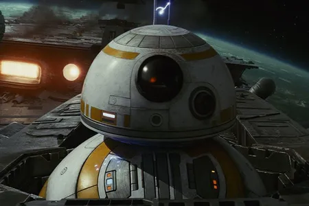 BB-8 is an “astromech droid” who first appeared in The Force Awakens.