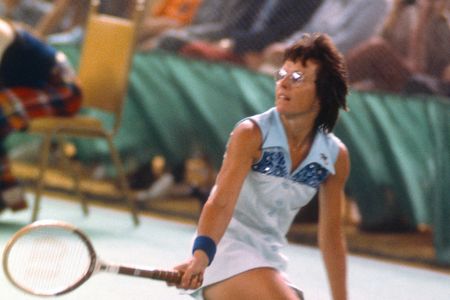 In the dress (now in the Smithsonian collections), on September 20, 1973, Billie Jean King crushed Bobby Riggs with her serve and volley game, winning the match 6-4, 6-3, 6-3.