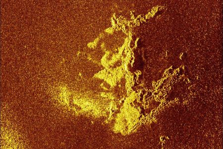 A sonar image taken on November 1 shows a rock formation.