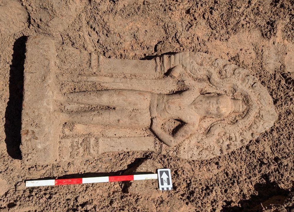 one of the Cambodian statues excavated