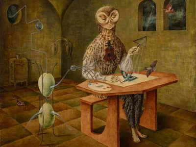 Creation of the Birds, 1957, by Remedios Varo, is one of more than 60 works featured in a new Chicago exhibition about the Surrealist.