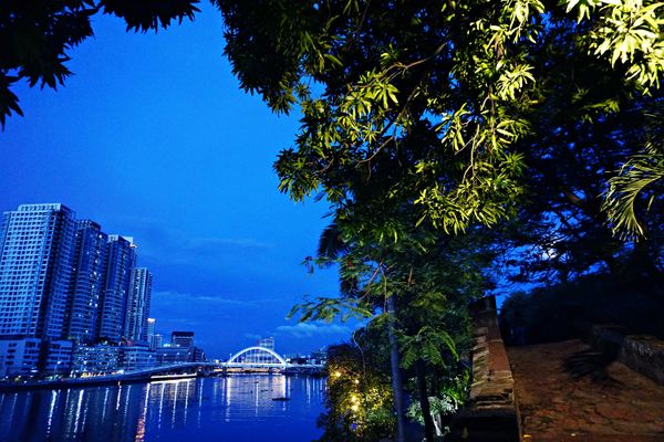 A night view of the city of Manila from Fort Santiago thumbnail