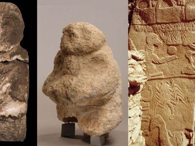 The statues and carvings from Gobekli Tepe were found with fragments of carved skull from thousands of years ago. 