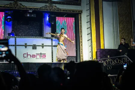 Segah, a male belly dancer, performs in a gaudy nightclub off Istanbul's Istiklal Street