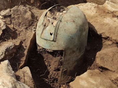 The helmet could date to as far back as the sixth century B.C.E.