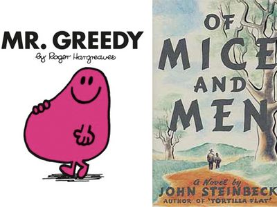 Mr. Greedy received a "readability" score of 4.4, while Of Mice and Men received a rating of 4.6