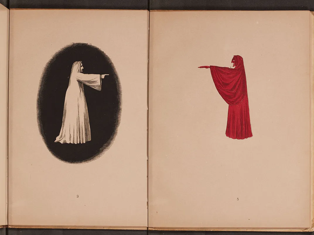 Drawings of specters from J.H. Brown's "Spectropia"