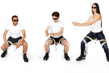 A 4.4-pound, leg-worn exoskeleton creates a chair out of nowhere. 