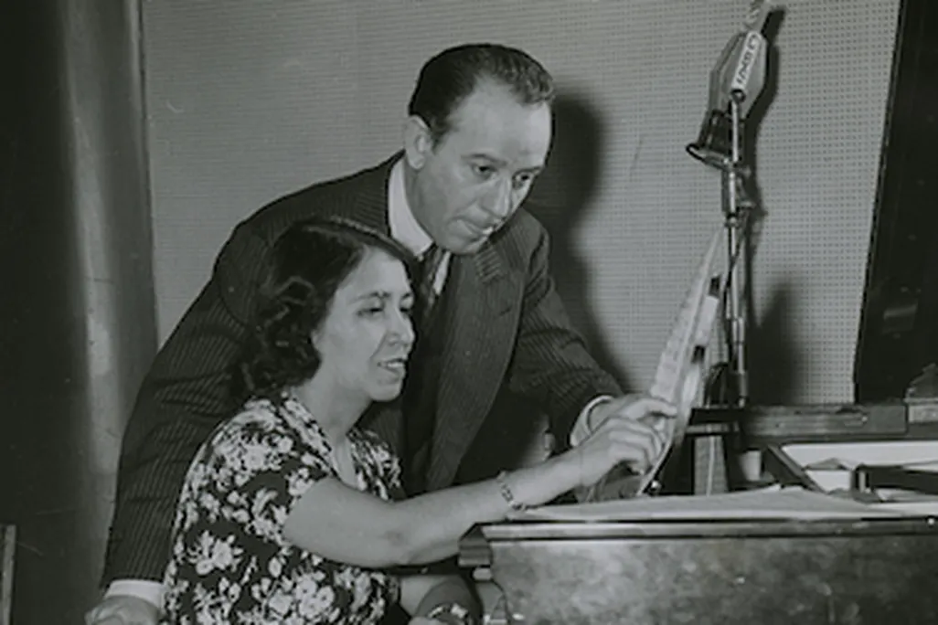 Clotilde Arias in 1942 with the Argentine composer Terrig Tucci