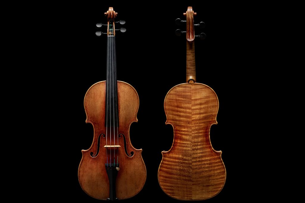 Front and back of violin