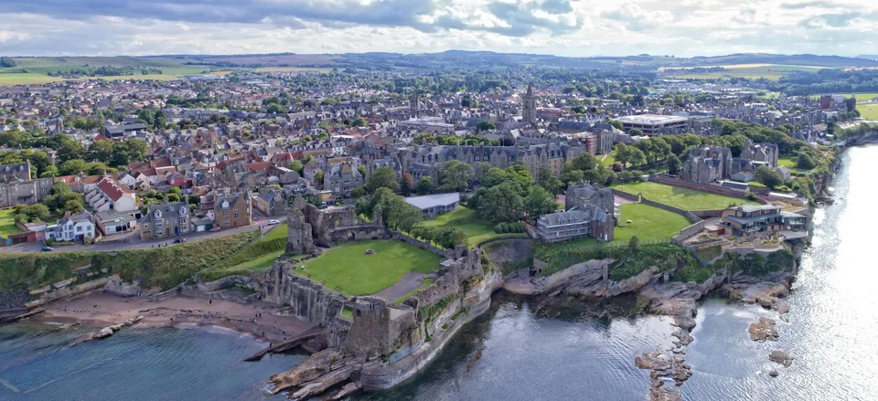  The town and coastline of St Andrews 