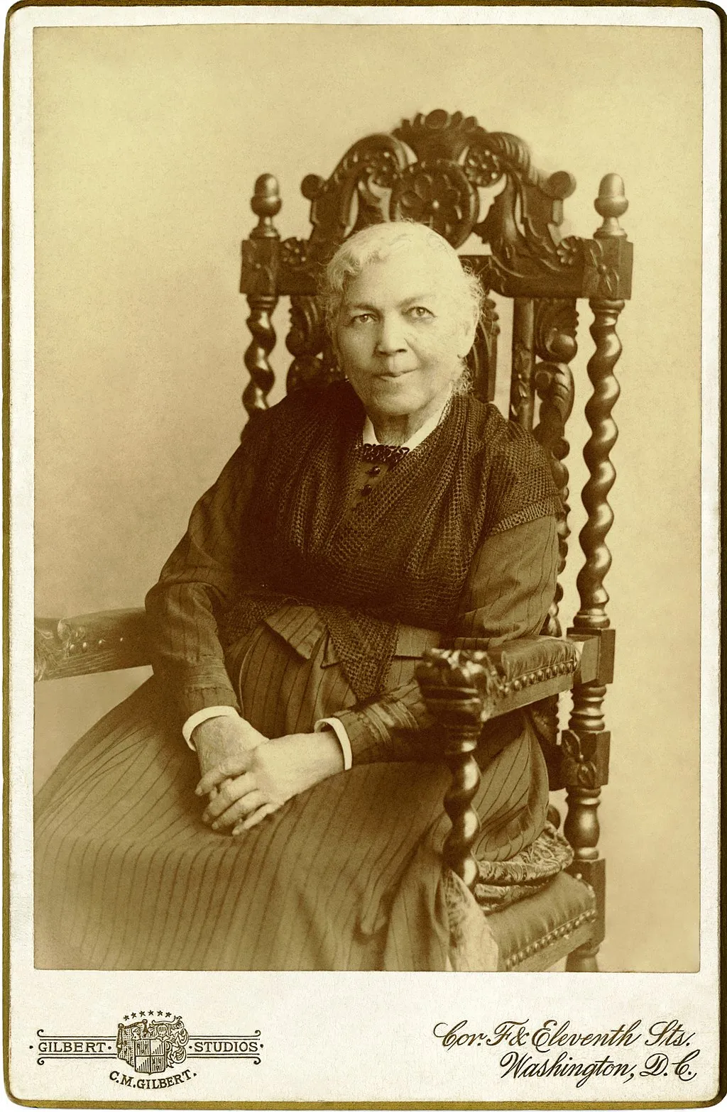 An 1894 photograph of Harriet Jacobs, who hid in an attic for nearly seven years after escaping enslavement