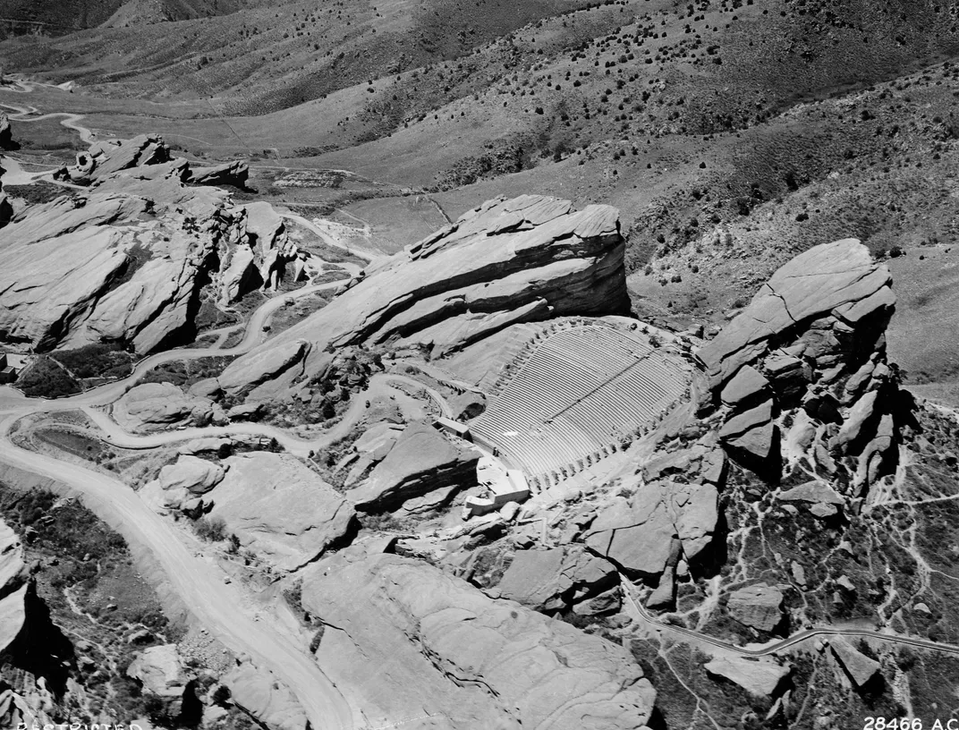 View of Red Rocks Amphitheater in 1944