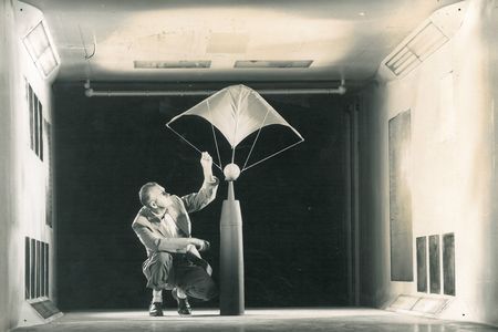 Francis Rogallo (above, in 1959 in a wind tunnel at NASA's Langley Research Center in Hampton, Virginia) along with his wife Gertrude, originally conceived of their paraglider in the mid-1940s to make aviation more practical and economically available to more aviators.