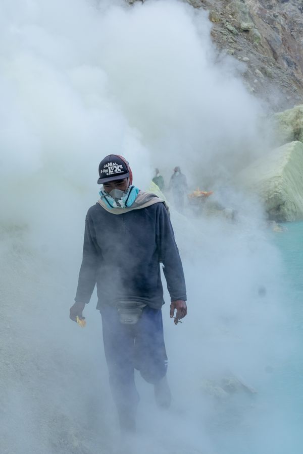 Taking A Smoke Break at Kawah Ijen Volcano thumbnail