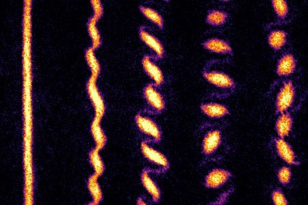 Reseachers observed sodium atoms breaking up into crystal particles that resemble tornado-like structures after entering a quantum state.