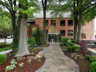A view of the Coretta Scott King Peace and Meditation Garden and Monument on April 27, which would have been the civil rights leader&#39;s 96th birthday