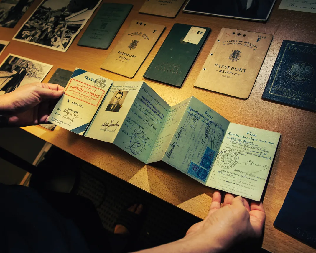 Passports collected in the archive of the Sousa Mendes Foundation