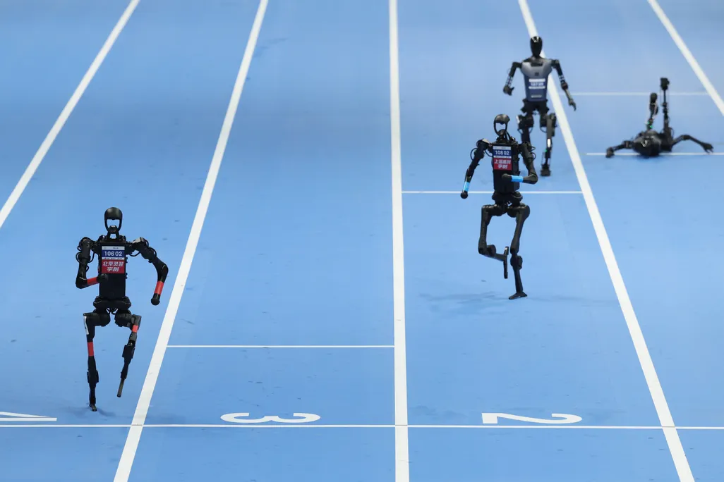 Robots running