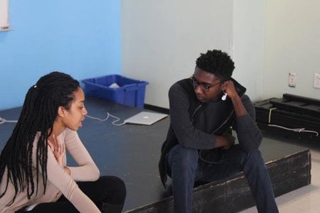 Andrew Brennen talks with a student, while on his tour of America with an organization called Student Voice.