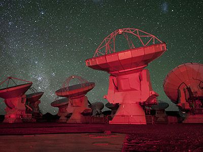 The Atacama Large Millimeter/Submillimeter Array in Chile is tuned to see radiation emitted long ago when the first galaxies formed.