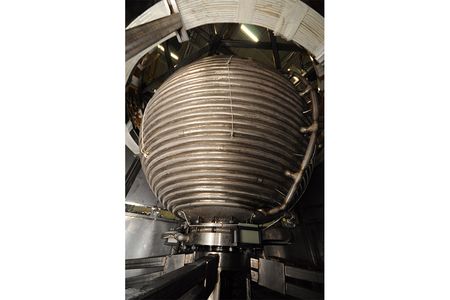 When a sodium-filled model of the Earth’s outer core spins at full speed, it could generate a dynamo.