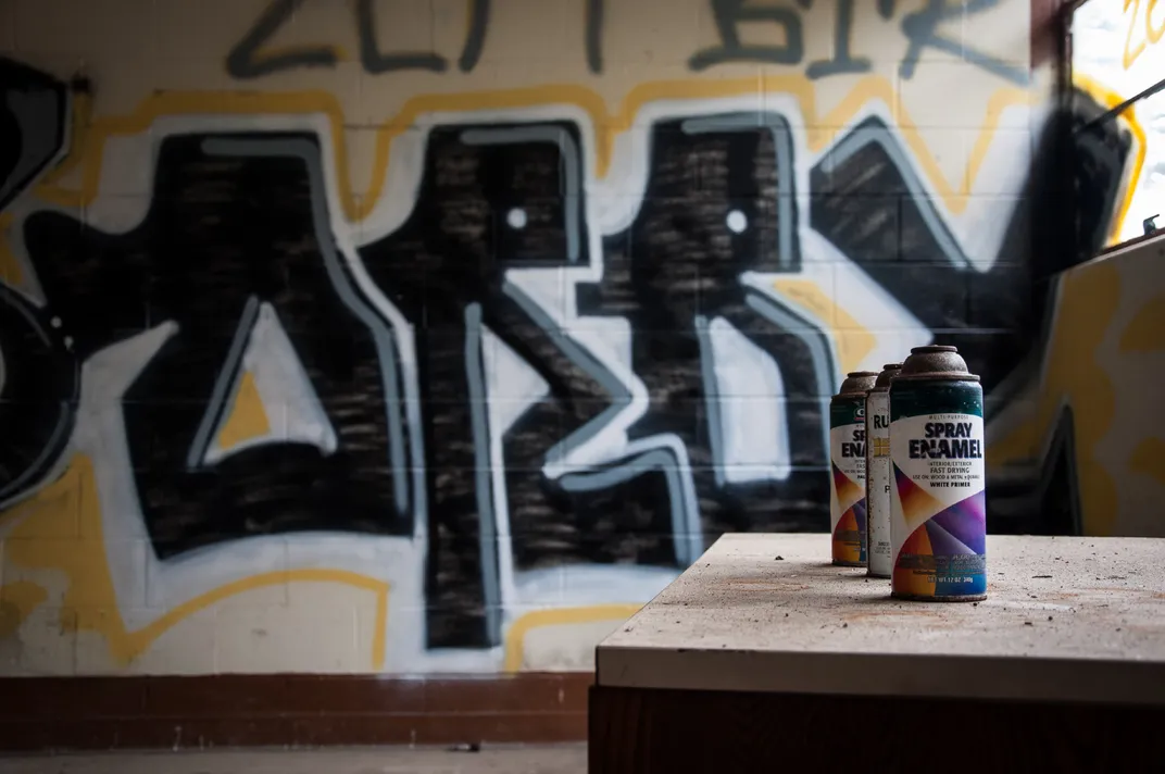 5 - Graffiti decorates the walls at the decommissioned military base Fort Ord.