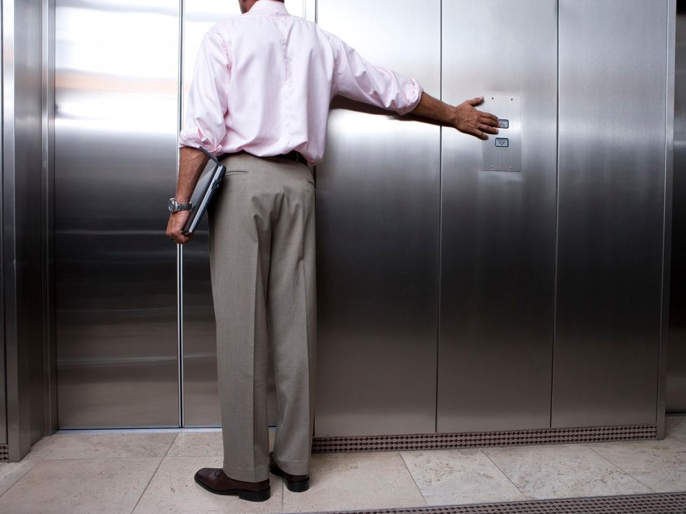 Man Waiting for Elevator