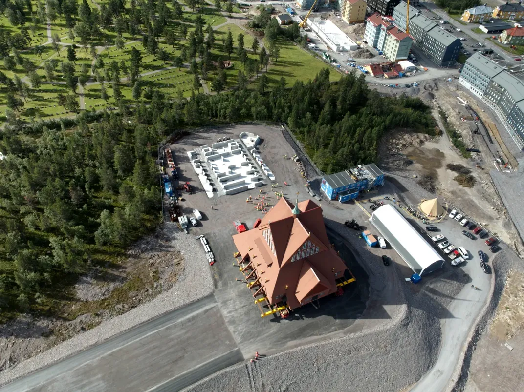 Kiruna church new home