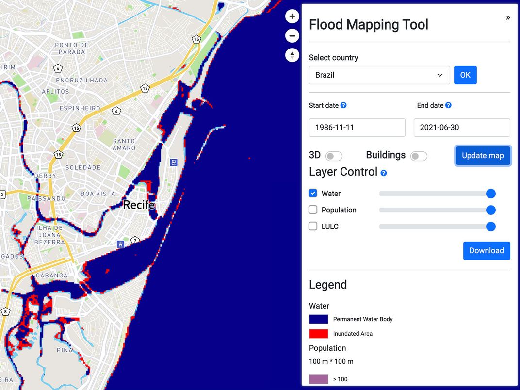 Recife Brazil Flood Map