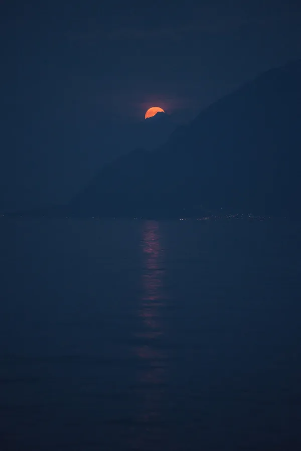 Thunder moon rising over the Alps thumbnail