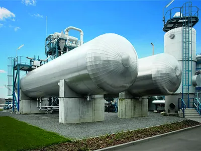 Carbon capture and storage equipment in Germany.