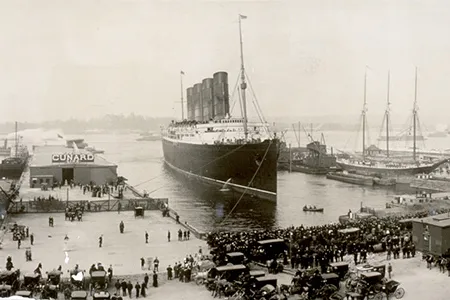 On May 7, 1915, the Lusitania was torpedoed by a German submarine off the coast of Ireland and nearly 1,200 lives were lost.