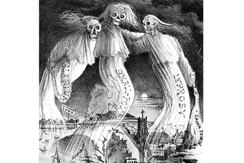 Three ghoulish figures 