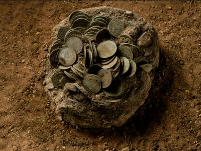&nbsp;The coins were found in the courtyard of a farmhouse in the small town of Wettin, Germany.