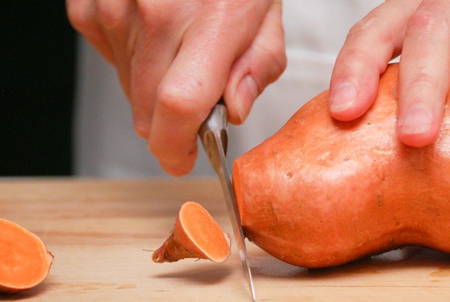 Sweet Potato cutting