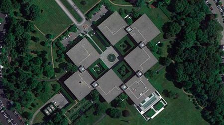 An aerial view of the PepsiCo World Headquarters in Purchase, NY