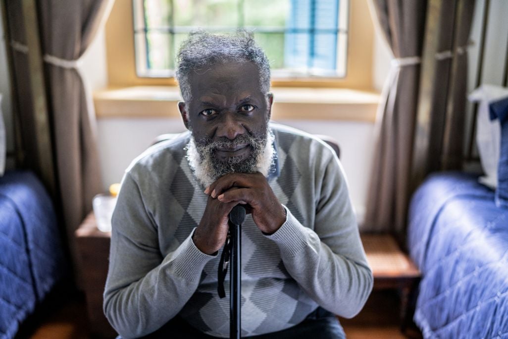 Elderly man sitting