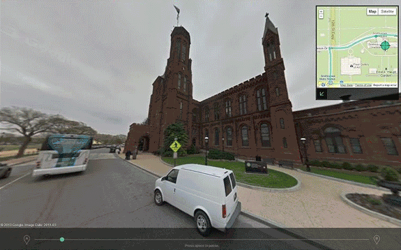 A hyperlapse of the Smithsonian castle, showing the free tool made by Teehan+Lax Labs