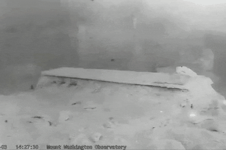 Wind gusts of up to 128 miles per hour pummeled Mount Washington in New Hampshire over the weekend.
